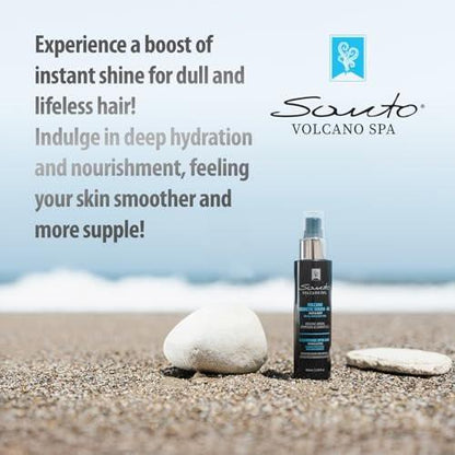 Santo Volcano Cosmetic Serum 100ml – Feuchtigkeitsspendendes & Anti-Aging Haar- und Körperöl – Stellt Elastizität wieder her, verhindert Dehnungsstreifen & repariert trockenes Haar und Haut