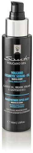 Santo Volcano Cosmetic Serum 100ml – Feuchtigkeitsspendendes & Anti-Aging Haar- und Körperöl – Stellt Elastizität wieder her, verhindert Dehnungsstreifen & repariert trockenes Haar und Haut