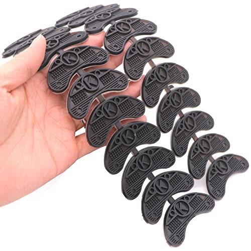 GOETOR Absatzplatten 30 Stück Gummi Schuhabsatzspitzen Reparatur-Pads Ersatz für Stiefel und Schuhe mit Nägeln (Schwarz)