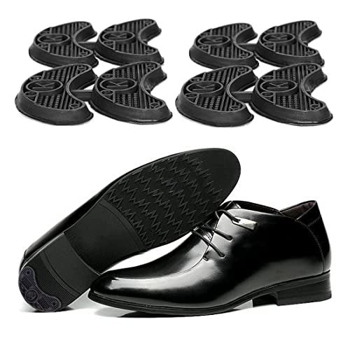 GOETOR Absatzplatten 30 Stück Gummi Schuhabsatzspitzen Reparatur-Pads Ersatz für Stiefel und Schuhe mit Nägeln (Schwarz)