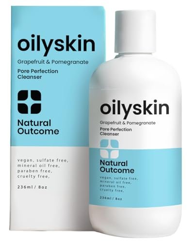 natural outcome Reinigungsgel für fettige Haut | Tägliche Gesichtsreinigung mit Ölkontrolle | Feuchtigkeitsspendender, nicht fettender Reiniger mit Zitrusextrakten | Sulfat- und tierversuchsfrei | 240 ml