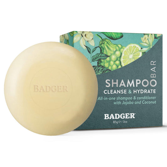 Badger Jojoba & Baobab Conditioner-Shampoo Bar – Natürlicher veganer Haarbar, 85 g