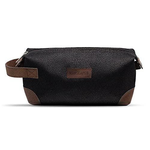 MANSCAPED® The Shed Herrentoiletten-Tasche aus PU-Leder, hochwertige Kulturtasche für Reisen und Zuhause