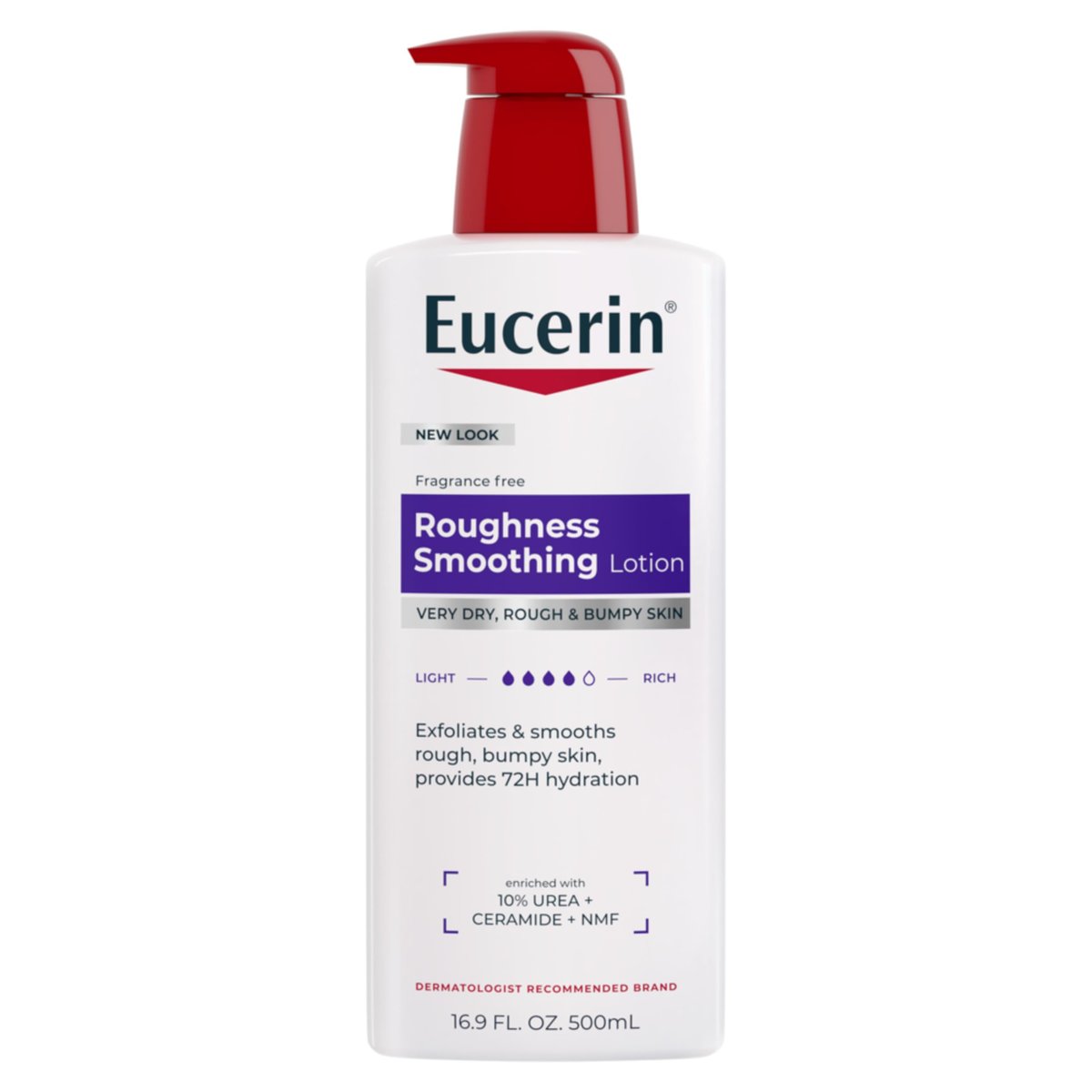 Eucerin Roughness Relief Body Lotion für extrem trockene, raue Haut – Urea-reiche Feuchtigkeitscreme, 500 ml Flasche