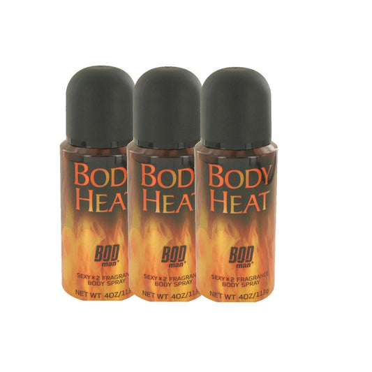 Parfums De Coeur Bod Man Body Heat Sexy X2 Körperspray für Männer 118 ml (3er-Pack)