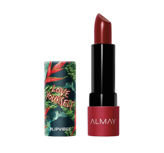 Almay Lip Vibes Lippenstift mit Vitamin E und Sheabutter – Matte Cream Finish – Hypoallergen – Farbe: Love Yourself – 0,14 oz