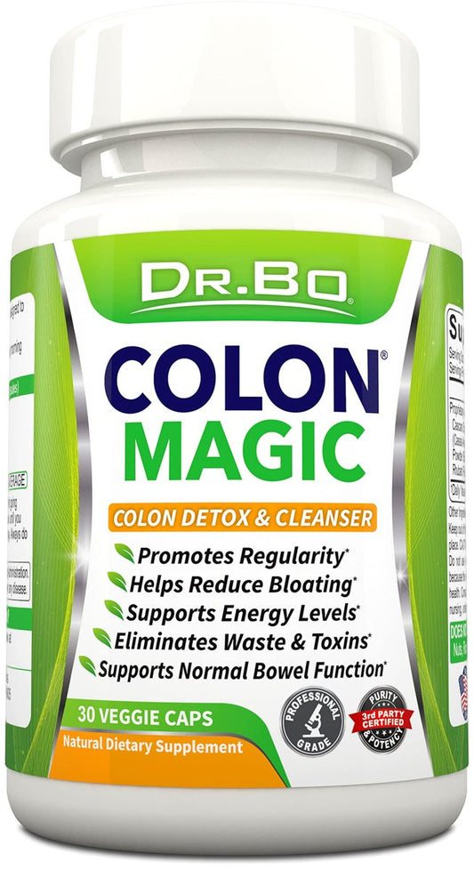 DR. BO Colon Cleanse Detox Formel – Natürliche Darmreinigung für Frauen und Männer, 30 Kapseln