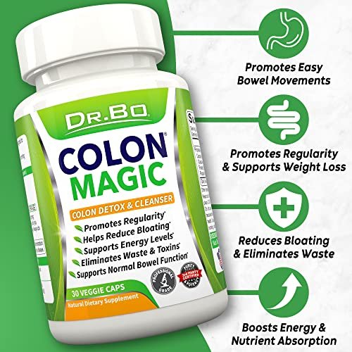 DR. BO Colon Cleanse Detox Formel – Natürliche Darmreinigung für Frauen und Männer, 30 Kapseln