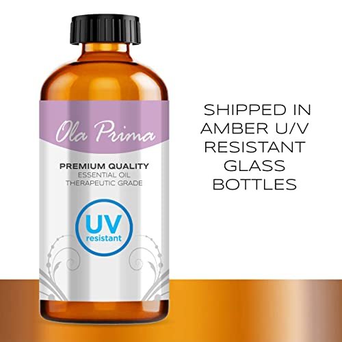 Ola Prima Rosen-Geranie Bio-Öl - Premium Qualität für Aromatherapie, Diffuser, Kerzen- & Seifenherstellung, mit Pipette - 118 ml