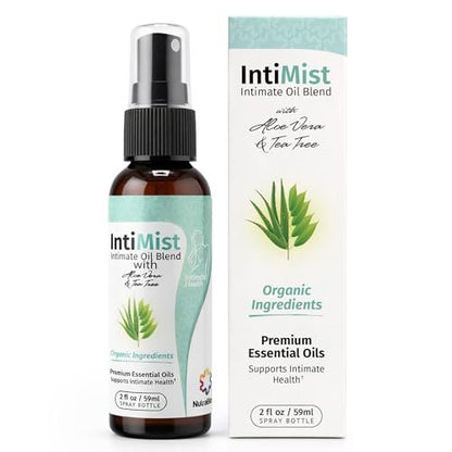 NutraBlast Intimist Feminin Essentialöle-Spray (60 ml) | Natürliches Intim-Deodorant für Frauen gegen Trockenheit, Geruch, Juckreiz und Brennen
