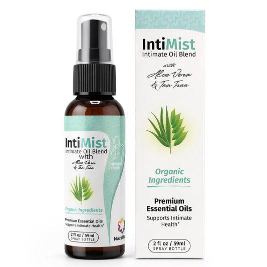NutraBlast Intimist Feminin Essentialöle-Spray (60 ml) | Natürliches Intim-Deodorant für Frauen gegen Trockenheit, Geruch, Juckreiz und Brennen