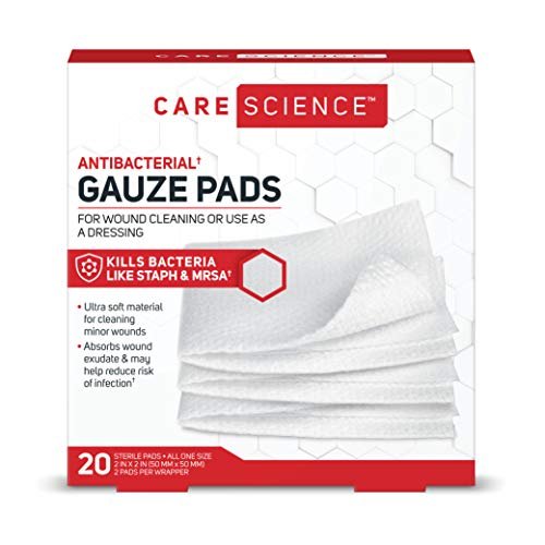 Care Science Sterile Mullkompressen, 20 Stück, 2x2 cm – Wundauflage zur Reinigung und Abdeckung von Wunden, Infektionsschutz