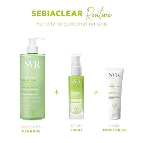 SVR Sebiaclear Gesichtsserum – Retinol-Alternative mit Niacinamid & Hyaluronsäure für empfindliche fettige Haut – Reduziert feine Linien, Falten, kontrolliert Unreinheiten & befreit verstopfte Poren, 30 ml