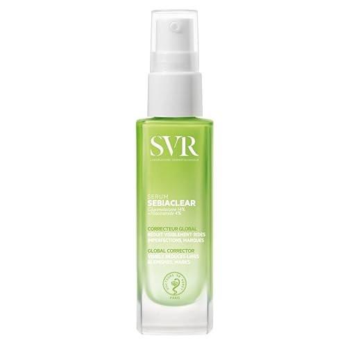 SVR Sebiaclear Gesichtsserum – Retinol-Alternative mit Niacinamid & Hyaluronsäure für empfindliche fettige Haut – Reduziert feine Linien, Falten, kontrolliert Unreinheiten & befreit verstopfte Poren, 30 ml