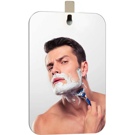 APHUIME Deluxe Großer beschlagfreier Duschspiegel, Rasierspiegel (7,48 Zoll x 11 Zoll), antibeschlag Rasierspiegel mit Haken, beschlagfreier Wandhängespiegel für Make-up, antibeschlag bruchsicherer Spiegel fürs Badezimmer