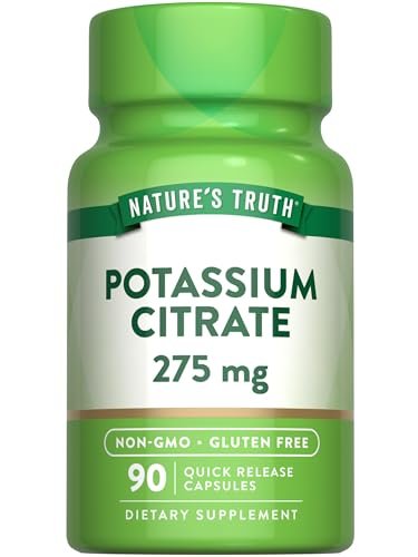 Nature's Truth Kaliumcitrat Kapseln | 275 mg | 90 Kapseln | Non-GMO & Glutenfrei