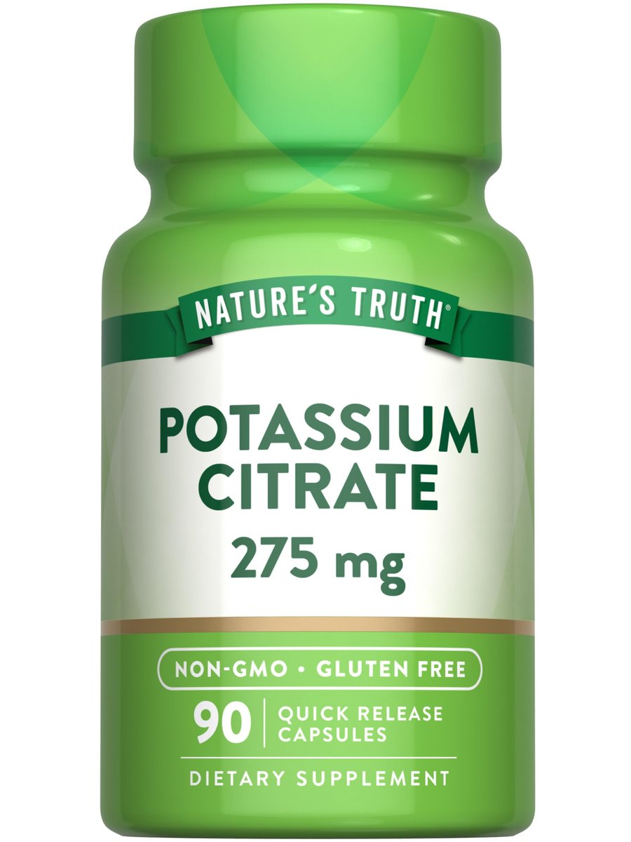 Nature's Truth Kaliumcitrat Kapseln | 275 mg | 90 Kapseln | Non-GMO & Glutenfrei