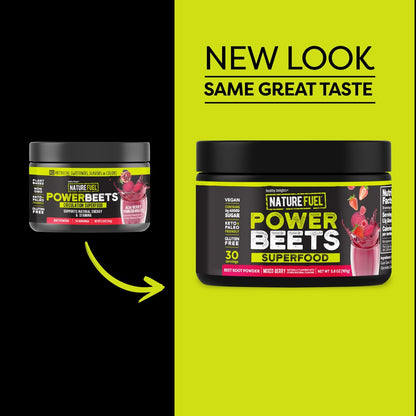 Healthy Delights Nature Fuel Power Beets - Superkonzentriertes, nicht-GMO Rote-Bete-Saftpulver - Leckerer Acai-Beeren-Granatapfel-Geschmack - 30 Portionen - Vorratsschrankfreundlich