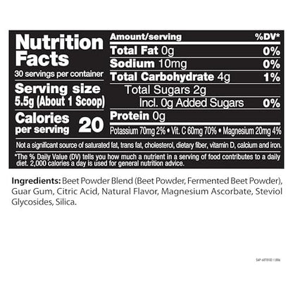 Healthy Delights Nature Fuel Power Beets - Superkonzentriertes, nicht-GMO Rote-Bete-Saftpulver - Leckerer Acai-Beeren-Granatapfel-Geschmack - 30 Portionen - Vorratsschrankfreundlich