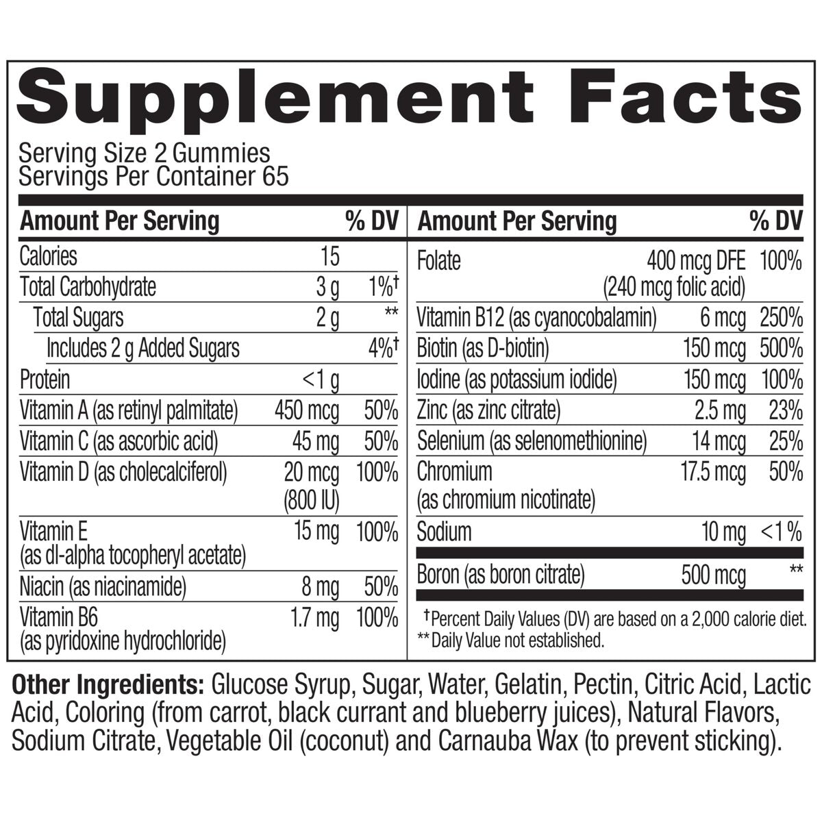 OLLY Frauen Multivitamin Gummibärchen – Tägliche Vitalität mit Vitaminen A, C, D, E, Biotin & Folsäure, 130 Stück (65 Tage Vorrat)