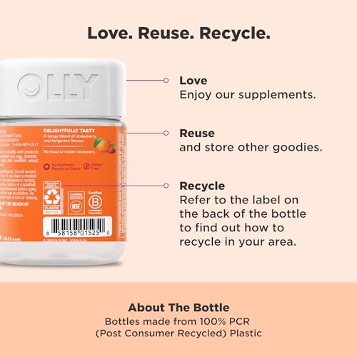 OLLY Laser Focus Gummy – Ginseng, Alpha GPC, B-Vitamine – 36 Stück – Beeren-Mandarinen-Geschmack