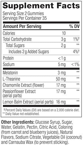 OLLY Schlaf Gummibärchen – Schlafunterstützung mit Melatonin, L-Theanin, Kamille & Zitronenmelisse, Brombeer-Geschmack, 70 Stück (35 Tage)