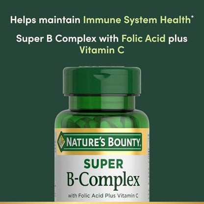 Nature's Bounty Super B Complex mit Vitamin C & Folsäure, 150 Tabletten (2er-Pack) – Immun- und Energieunterstützung