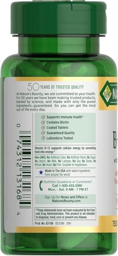 Nature's Bounty Super B Complex mit Vitamin C & Folsäure, 150 Tabletten (2er-Pack) – Immun- und Energieunterstützung