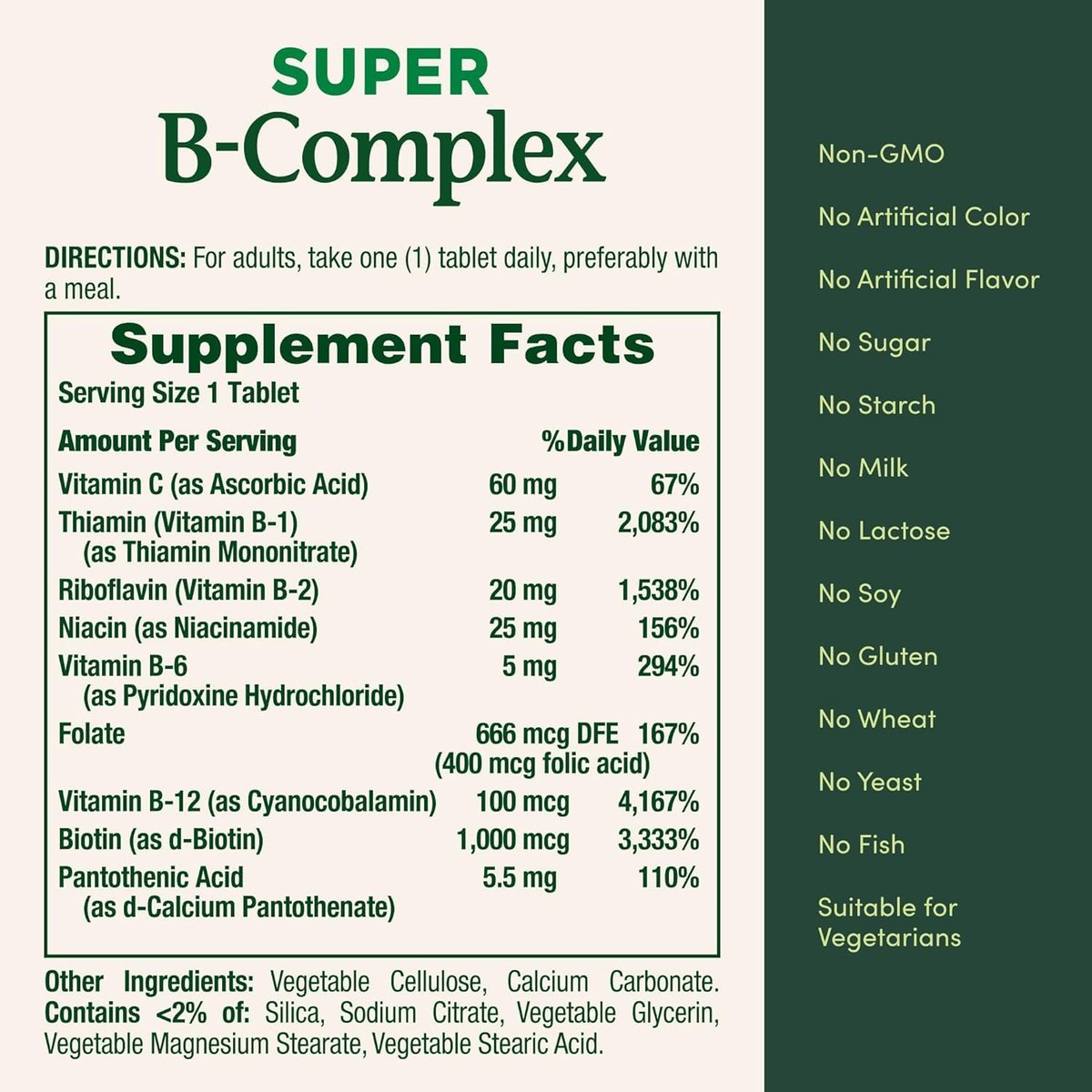 Nature's Bounty Super B Complex mit Vitamin C & Folsäure, 150 Tabletten (2er-Pack) – Immun- und Energieunterstützung
