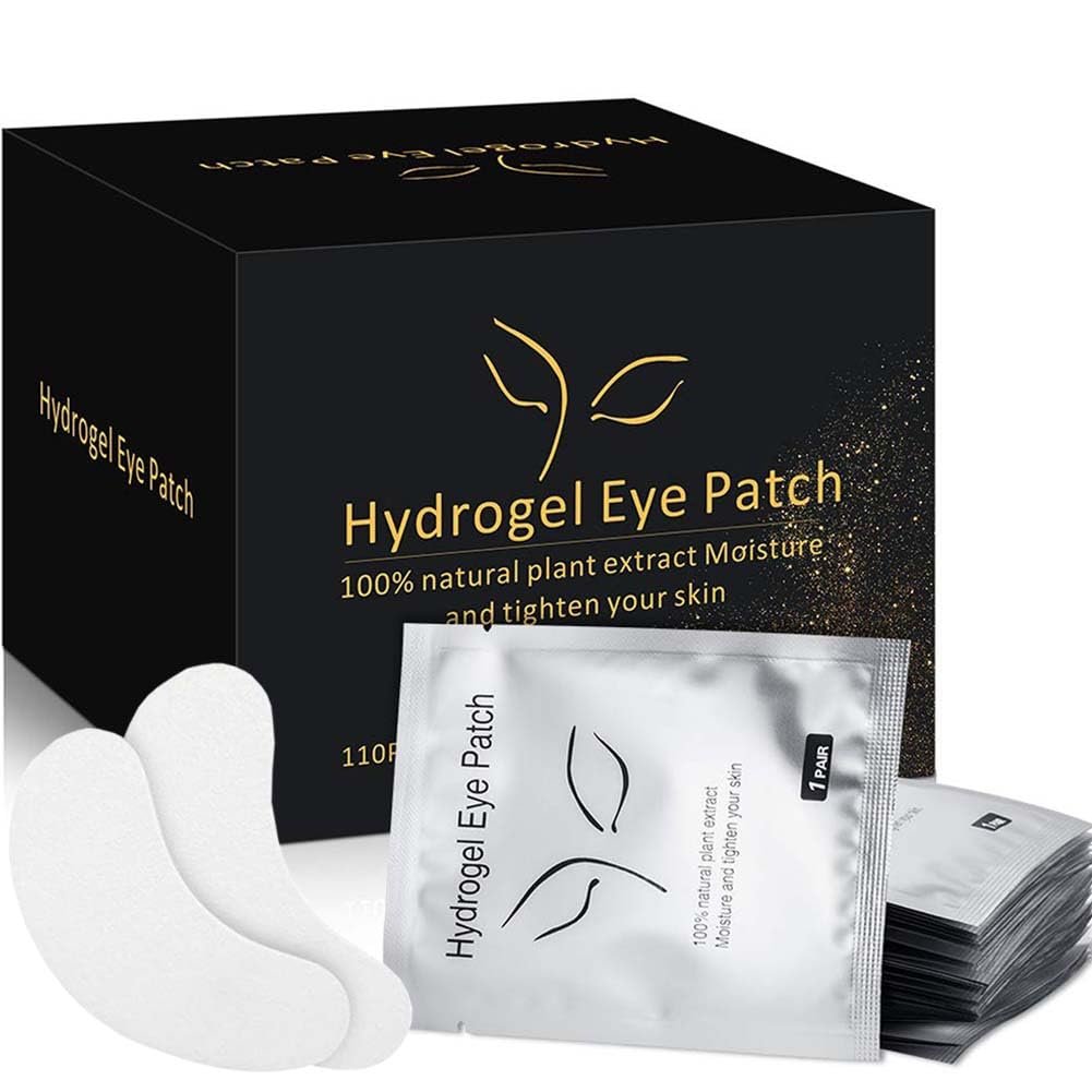 Ocim 100 Paar Hydrogel-Augenpads für Wimpernverlängerungen und Wimpernfärbung – Silber