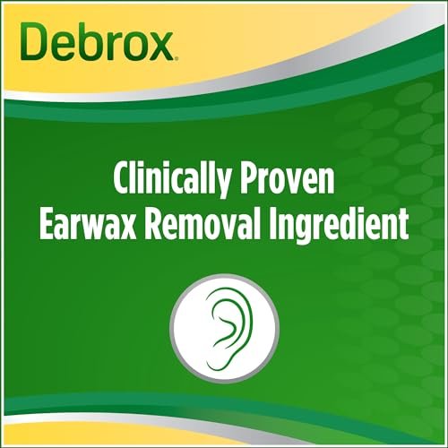 Debrox Ohrenschmalz-Entfernungstropfen, sanfter Mikroschaum-Ohrenschmalzentferner mit Carbamidperoxid, 0,5 Fl Oz, Packung mit 2