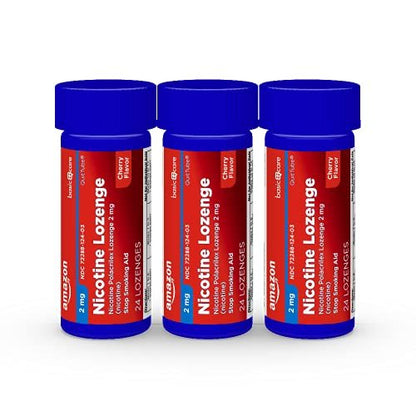 Nikotinlutschtabletten 2 mg Kirschgeschmack - 72 Stück Raucherentwöhnungshilfe, reduziert Verlangen