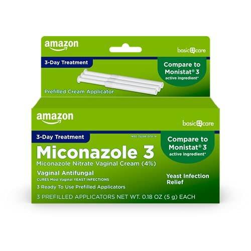 Miconazol-Nitrat Vaginalcreme (4 %), 3-Tage-Hefepilzinfektion Behandlung für Frauen mit vorgefüllten Applikatoren, 0,18 Unzen, 3 Stück