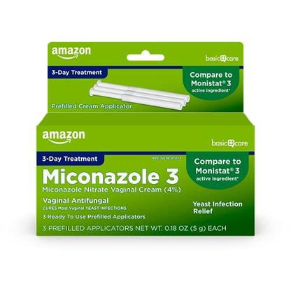 Miconazol-Nitrat Vaginalcreme (4 %), 3-Tage-Hefepilzinfektion Behandlung für Frauen mit vorgefüllten Applikatoren, 0,18 Unzen, 3 Stück