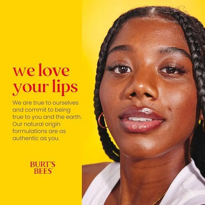 Burt's Bees 100% Natürlicher Feuchtigkeitsspendender Lippenbalsam, Vanille - 4er-Pack