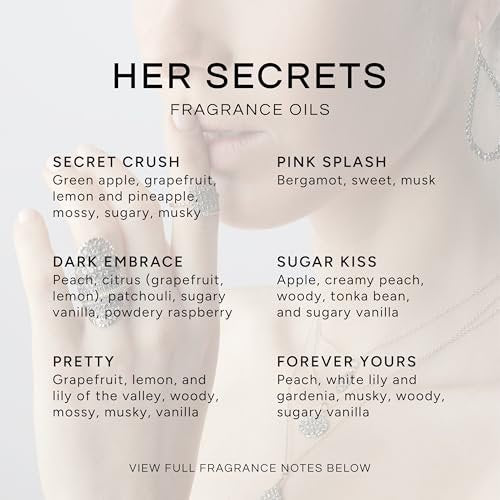 Eternal Essence Oils Her Secrets Set – 6 Premium Duftöle mit Pretty, Dark Embrace, Forever Yours, Secret Crush, Pink Splash und Sugar Kiss – 10 ml (6er-Pack)
