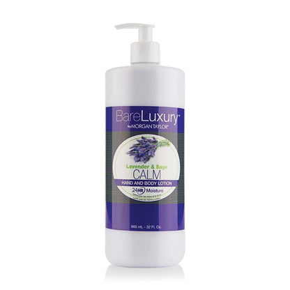 Morgan Taylor BareLuxury Calm Lavender & Sage Pump Lotion, 32 oz – Entspannende und pflegende Lotion mit Lavendel- und Salbeiextrakten für weiche, hydratisierte Haut