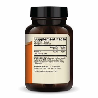 Dr. Mercola Liposomales Vitamin C für Kinder - 125 mg Vitamin C - Unterstützt Immun- und Gehirnfunktion - Liposomale Lieferung - Nicht-GVO, glutenfrei & sojafrei - 30 Kapseln (30 Portionen)