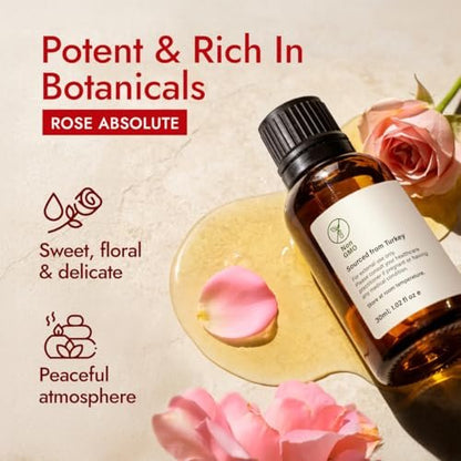 H'ana Rosenöl - 30 ml Rosen Ätherisches Öl für Haut, Haare, Diffuser, Aromatherapie & DIY