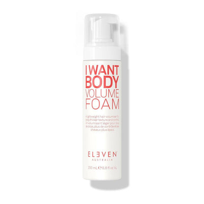 ELEVEN AUSTRALIA I Want Body Volume Foam – Leichter Haarschaum für Volumen, Lift & Textur, für Frauen & Männer, ideal für feines bis mittleres Haar – 200 ml