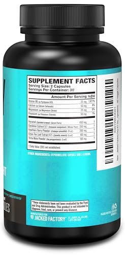 Jacked Factory Dry-XT Diuretikum Wasserpillen - Natürliches Nahrungsergänzungsmittel | Reduziert Wassereinlagerungen & Blähungen | Löwenzahnwurzelextrakt, Kalium, 7 weitere kraftvolle Inhaltsstoffe - 60 vegane Kapseln