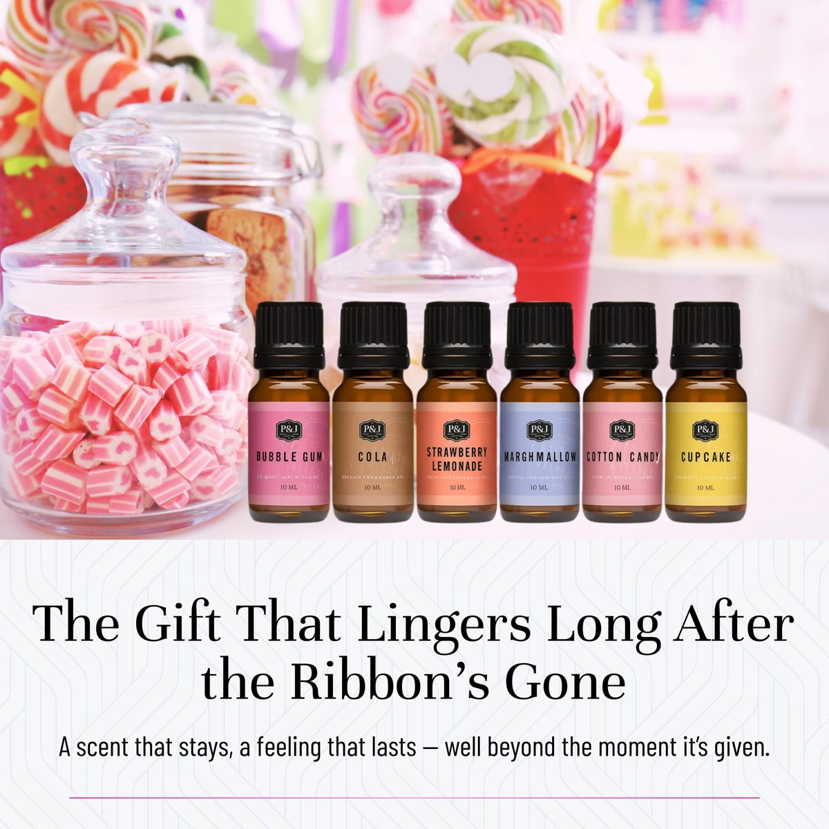 P&J Trading Duftöl Slime Set | Bubble Gum, Zuckerwatte, Cupcake, Erdbeer-Limonade, Cola, Marshmallow Kerzenduft für Kerzenherstellung, Seifenherstellung, Diffuser Öl Düfte