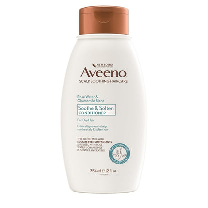 Aveeno Beruhigender Conditioner mit Rosenwasser und Kamille für die Kopfhaut, 355 ml