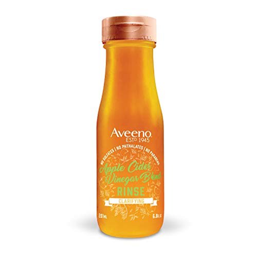 Aveeno Apfelessig Klärende In-Dusche Spülung für ausgewogenes, glänzendes Haar – Sulfatfrei, pH-ausgleichende Behandlung für fettiges oder stumpfes Haar, paraben- & farbstofffrei, 200 ml