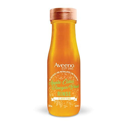 Aveeno Apfelessig Klärende In-Dusche Spülung für ausgewogenes, glänzendes Haar – Sulfatfrei, pH-ausgleichende Behandlung für fettiges oder stumpfes Haar, paraben- & farbstofffrei, 200 ml
