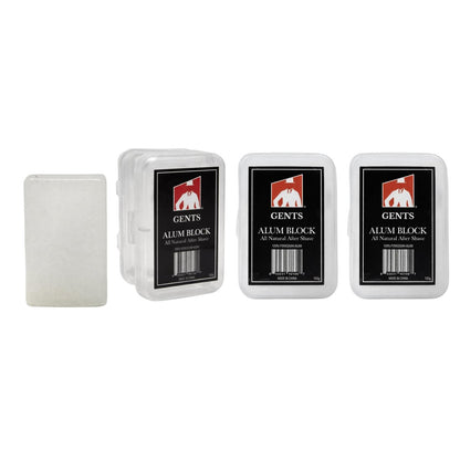 Gents Alaunblock in Plastikbox | Verbessern Sie Ihre Rasur - Beruhigende Aftershave-Lösung gegen Rasurbrand - Reisefreundliche, langlebige Plastikbox enthalten (3er-Pack, 3,5 Unzen)
