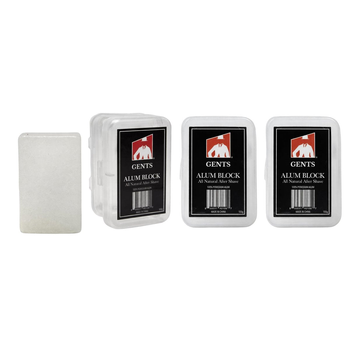 Gents Alaunblock in Plastikbox | Verbessern Sie Ihre Rasur - Beruhigende Aftershave-Lösung gegen Rasurbrand - Reisefreundliche, langlebige Plastikbox enthalten (3er-Pack, 3,5 Unzen)