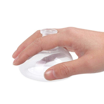 Fanwer Palm Brustpercussionsbecher - CPT-Gerät zur Schleimentfernung, professioneller Handflächenschleimlöser für Atemwegsreinigung (transparent, 1 Stück)