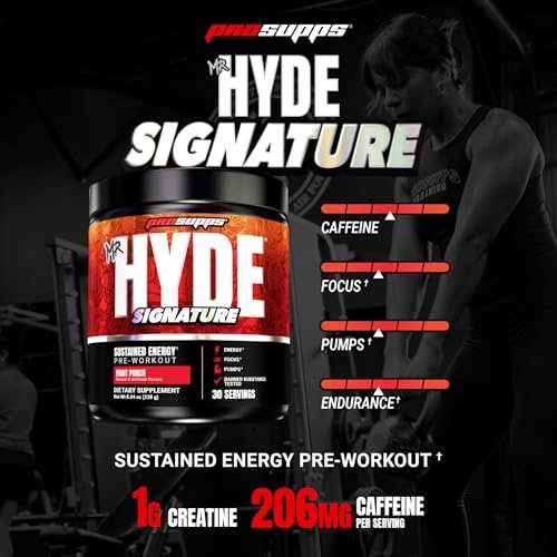 ProSupps Mr. Hyde Signature Pre Workout Pulver mit Kreatin, Beta-Alanin & Koffein – Leistung, Energie & Ausdauer – sauberes Fitness- & Gym-Supplement für Männer & Frauen (Fruchtpunsch, 30 Portionen)