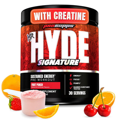 ProSupps Mr. Hyde Signature Pre Workout Pulver mit Kreatin, Beta-Alanin & Koffein – Leistung, Energie & Ausdauer – sauberes Fitness- & Gym-Supplement für Männer & Frauen (Fruchtpunsch, 30 Portionen)